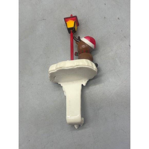 Vintage Design Plastic Christmas Stocking Holder Reindeer 1980s Kitsch READ - Picture 2 of 6